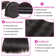 10A Remy Brazilian Silky Straight Human Hair Bundles 