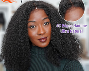 Kinky Curly Baby Hair 360 Full Lace Frontal Human Hair Wigs Glueless for Women HD 13X4 Lace Front Wig Pre Plucked Wigs Brazilian