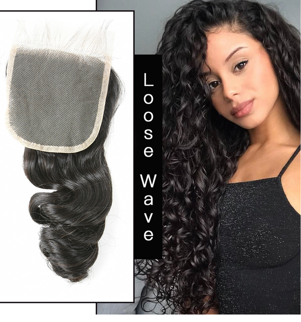 #1b Virgin Human Hair 13x4 Lace Closure & 4x4 Lace Frontal