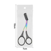 1Pc Eyebrow Trimmer Scissors Comb 3 Colors Eyelash Hair Scissors Clips Shaping Eyebrow Razor Grooming Wenk Brauw Trimmer