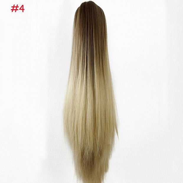 Women Fashion Claw Clip Long Straight Ponytail Hair Extensions Wig Hairpiece Women Wig Natural Hair Wig Human Hair