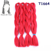 24inch 80g 90colors heat resistant synthetic jumbo braiding hair extensions