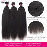 Peruvian Kinky Straight Hair Bundles 8A Human Hair Yaki