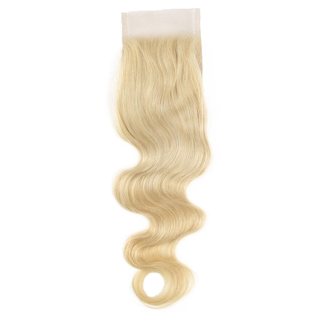 Blonde & Orange Brazilian Body Wave Human Hair,  3 bundles Human Hair with Closure