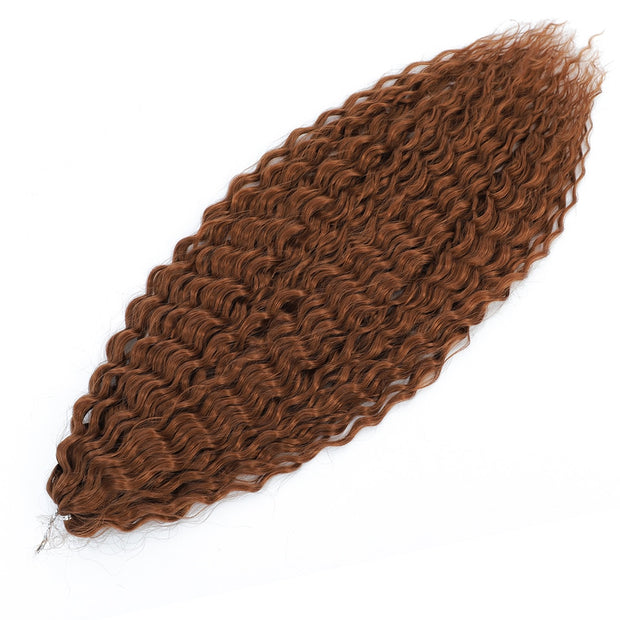 Orange Afro Curls Synthetic Braiding Hair Deep Curly Long Soft Natural Wave
