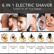 Multi Grooming Kit Digital Display Electric Shaver Hair Trimmer Beard Electric Razor Wet Dry Men Facial &amp; Body Shaving Machine