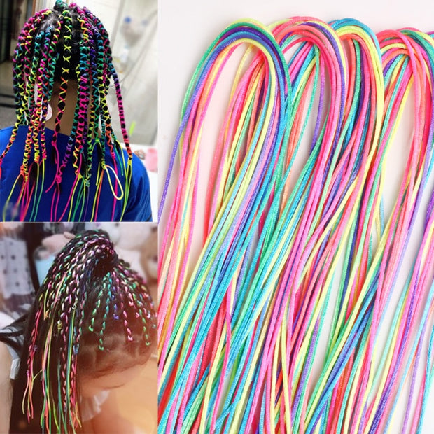 90cm Mix Colorful 4-30Pcs Hair braids Rope strands Styling Hair Accessories