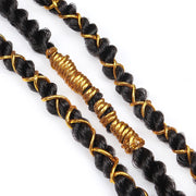Gold Braids Braiding Hair Styling Thin Shimmer Stretechable Braiding Hair Strings 5 Strands African Braid Braided Elastic Cord