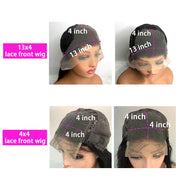13X4/4x4 Kinky Straight Transparent Lace Front Pre Plucked Yaki Brazilian Human Hair Wig