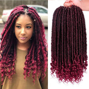 16 to 20" Goddess Faux Locs Crochet Hair Soft End Natural Synthetic Braids