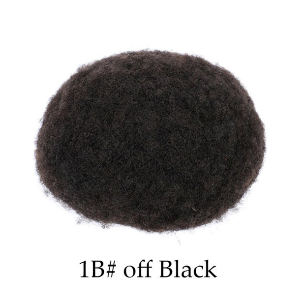 African Afro Lace Front Toupee Natural Remy Hair 8*10