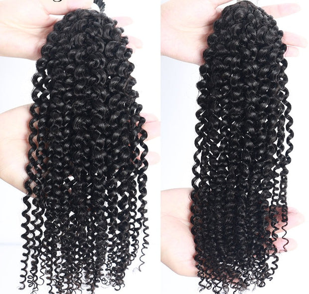 3C 4A Kinky Curly Tip Microlinks Human Hair Extensions Mongolian Virgin Hair Extensions
