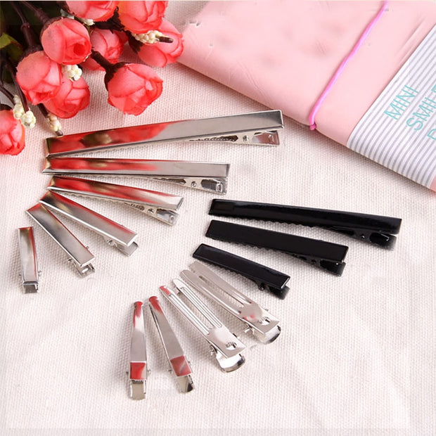 30PCS/Lot High Quality Hair Clips DIY Iron Hairpins 3.2-5.5cm Basic Barrettes Cool Girls Silver-Color Ornament Women Accessories