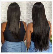 Straight Tape In Human Hair Extensions Adhesive Invisible Brazilian Bulk Virgin Hair