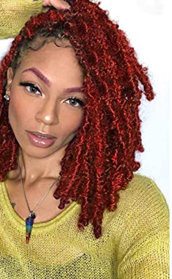Distressed Butterfly Locs Crochet Hair Synthetic  Pre looped Messy