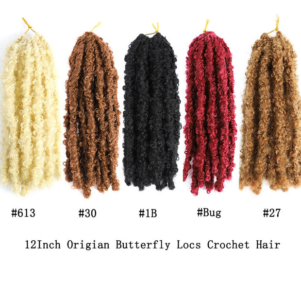 Distressed Butterfly Locs Crochet Hair Synthetic  Pre looped Messy