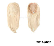 Jewish Straight Human Hair Women Topper Clip in 120% Density Hair Piece