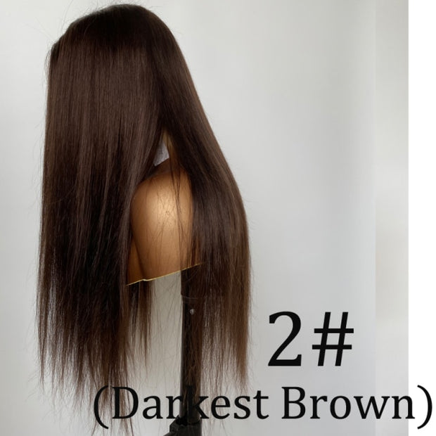 5x4 Silk Base Full Lace Human Hair Wigs With Baby Hair Pre Plucked Straight