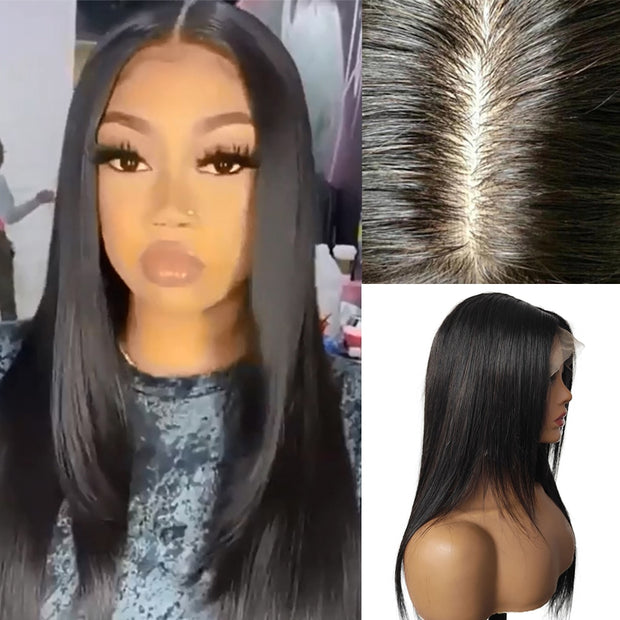 Real Silk Base Lace Wig With Layers 13x5 Virgin Human Hair Preplucked Hairline