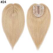 Jewish Hair Toppers 10x12cm Straight 2.5x9cm Silk Base Clip In Human Hair Extensions