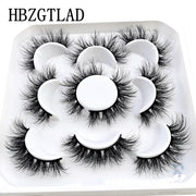 5 Pairs 3d Mink Dramatic Thick Long Wispy Natural Mink False lashes