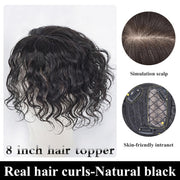 8 inch Wavy Brazilian Human Hair Clip In Hair