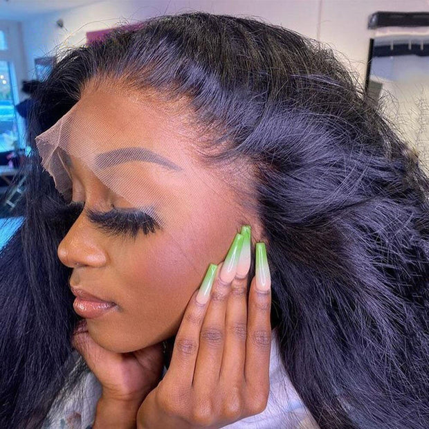 Body Wave Pre Plucked Raw Indian Hair Lace Front Wig Pre Plucked Hd Lace