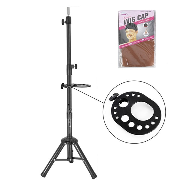 Alileader 140cm Adjustable Wig Tripod Stand Quality Wig Mannequin Head Stand For Training Head &amp; Model Head &amp; Canvas Head