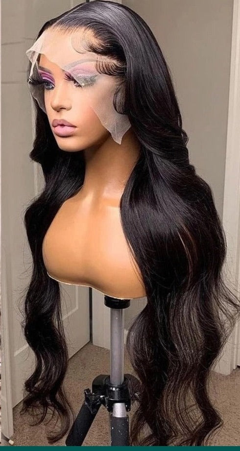 13x4 13x6 Raw Indian Hair Loose Body Wave HD Transparent Lace Frontal Wig