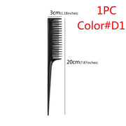 1PC Fine-Tooth Metal Pin Anti-Static Rat Tail Comb