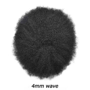 Curly Afro Toupee, Undetectable Full Lace 6”