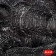 Full Swiss Lace Human Hair Breathable Hairpiece Natural Color With Grey