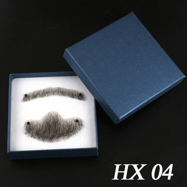 Mustache Invisible lace Human Hair Beard