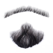 Synthetic Beard with invisible lace, Mustache Hand Made with Real Hair
