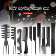 Salon Black Tail Comb 10Pcs/Set