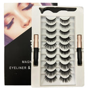 Magnetic Eyelashes Set Full Strip 5/7/10 Pair Natural Cilia False Eyeliner Dramatic Volume Thick Synthetic Eye Lashes