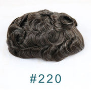 1B40 Grey Hair Full Skin Base Toupee 15mm Curly Remy Human Hair