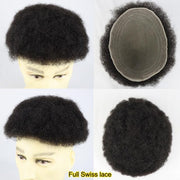 Natural looking Afro Toupee 8x10” 100% Human Hair