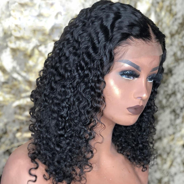 13x4 4X4 Lace Frontal Deep Curly Raw Virgin Human Hair Lace Front Wigs