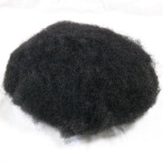 Afro Full Lace Human Hair African American Curly Toupee 8x10” 4mm