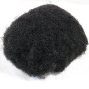 African Curly Jet Black Full Lace Indian Remy Human Hair 4mm