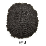Afro Kinky Curly Brazilian Human Hairpiece 4mm/6mm/8mm/10mm