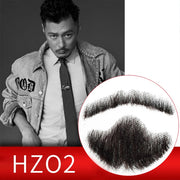 100 Human Hair Beard + Mustache Invisible Lace Invisible