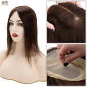 50g 12x16cm Human Hair Silk Base Clip In Hair Extensions 12Inch Natural Jewish Hair Wigs