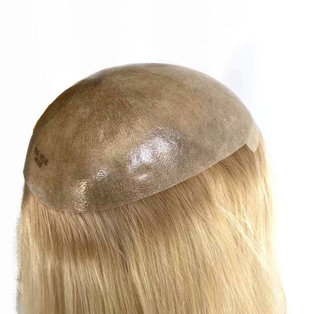 European Remy Human Hair Topper Pu Wig Base, For Hair Loss TP22