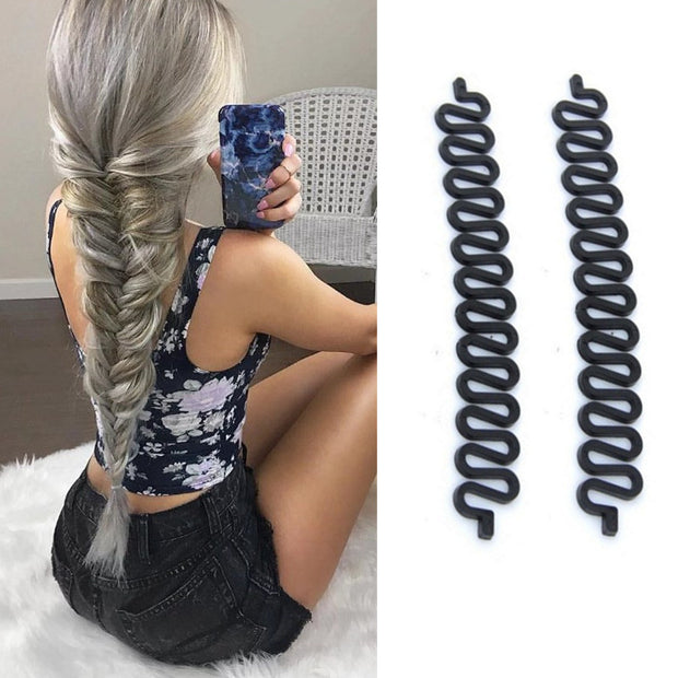 3pcs Women Hair Braid Tool Holder Clip DIY Accessories