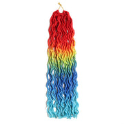 Multi color Faux Locs Synthetic Crochet Braids Hair Extension