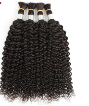 Jerry Curly Human Hair for Braiding Natural Color Indian Remy